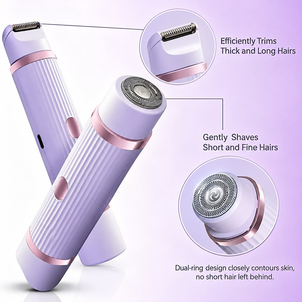 2-in-1 Double-Sided Rechargeable Hair Trimmer – Personal Grooming Tool