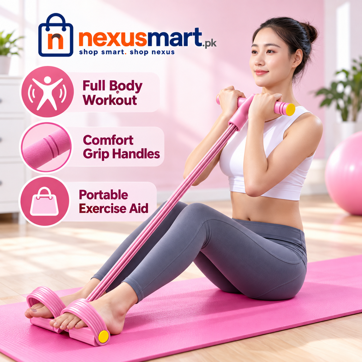 Silicone Exercise Belt for Home Workouts & Fitness