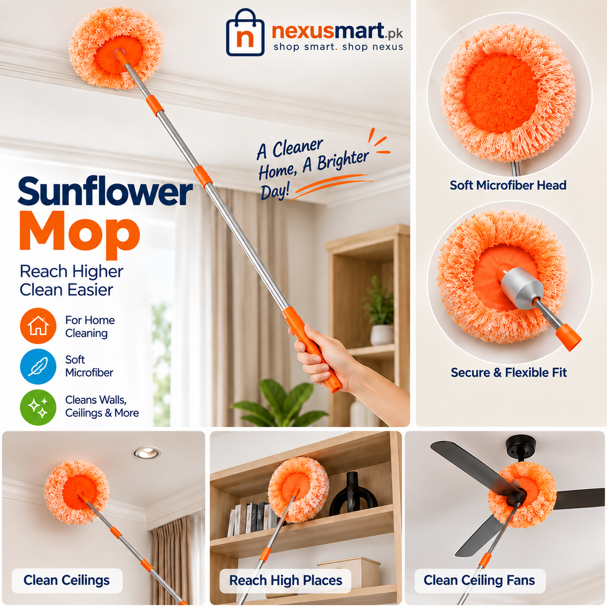 Sunflower mop β Decorative Household Cleaning Mop