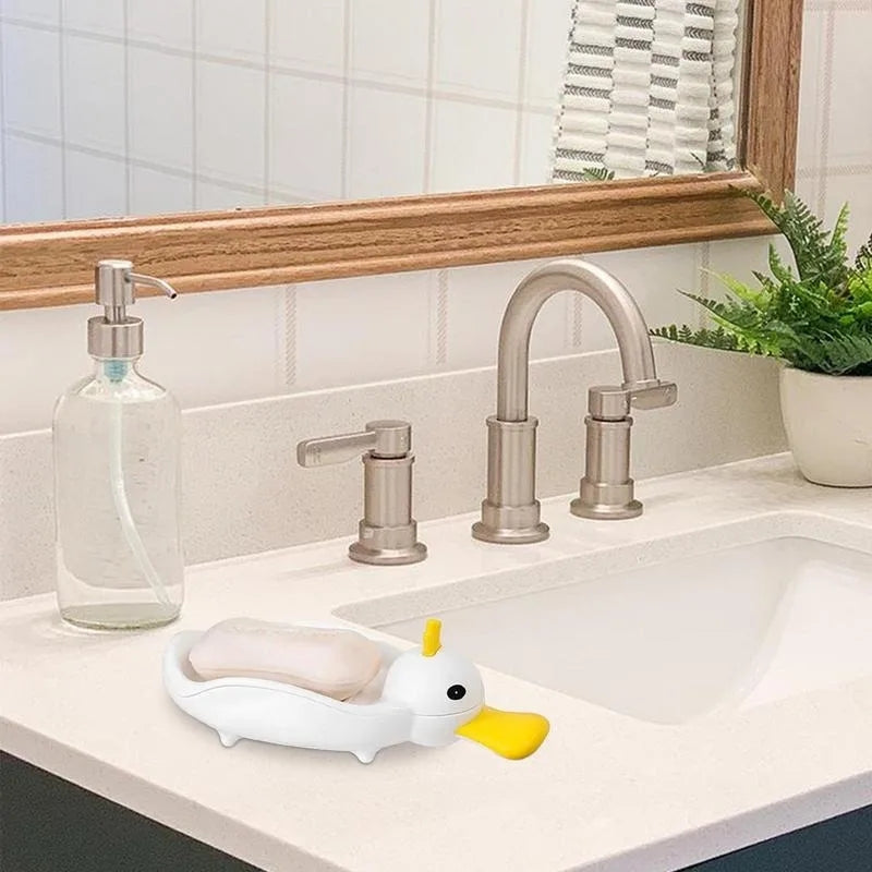Cute Duck Soap Dish β Decorative Soap Holder for Bathroom & Sink