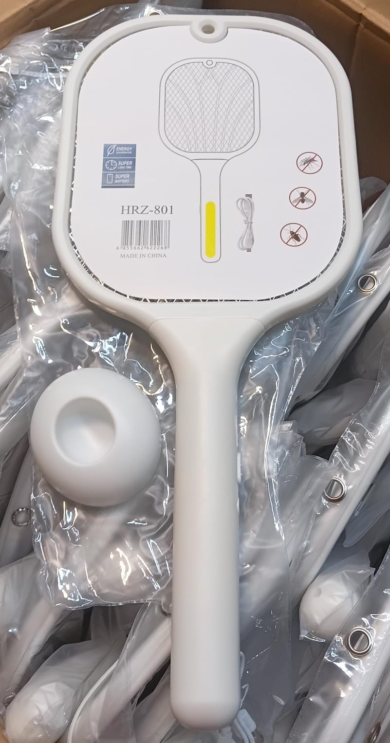 Mosquito Killer Racket, 2 in 1 Rechargeable Mosquito Lamp With LED Light one Data cable for charging one Racket Holding stand