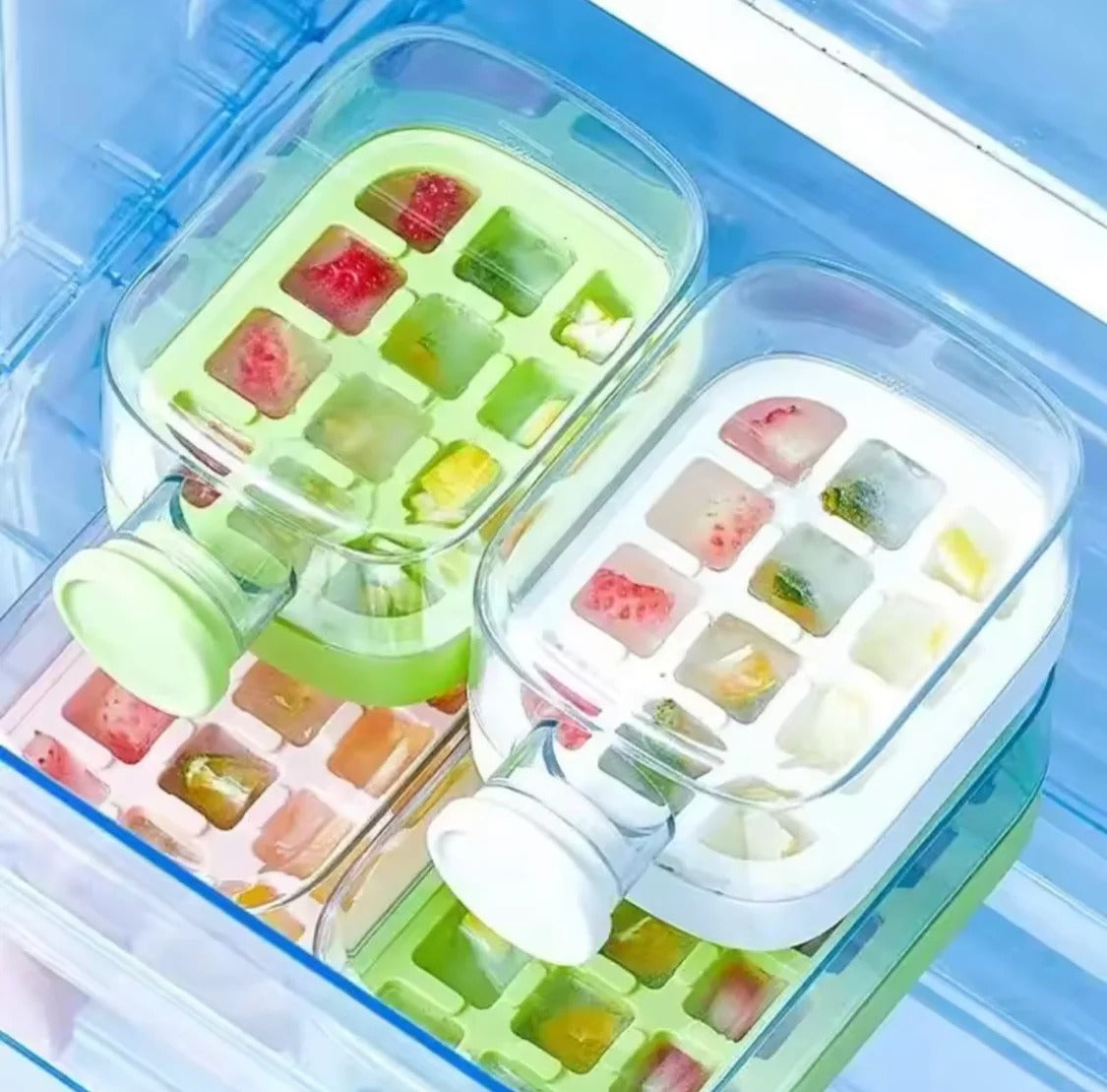 2-in-1 Ice Cube Maker Water Bottle β Portable Ice Mold & Cooler Cup