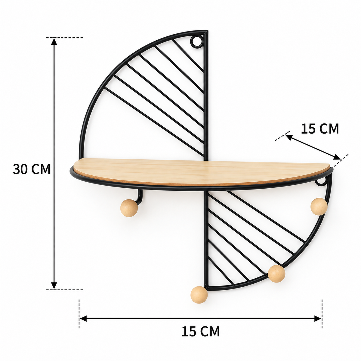 Wall-Mounted Storage Shelf – Decorative Space-Saving Wall Organizer