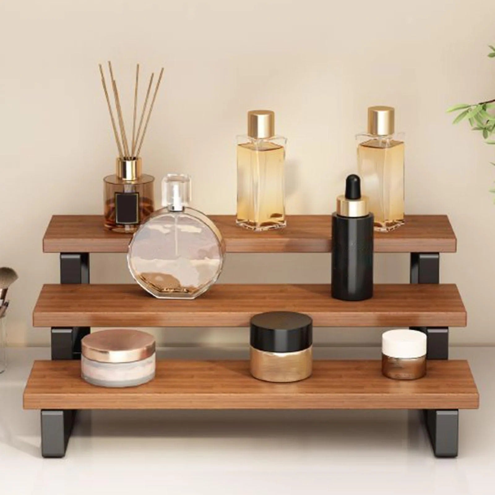 3-Tier Wooden Display & Serving Stand for Kitchen Dining & Home Decor view 6 - Nexusmart Pakistan