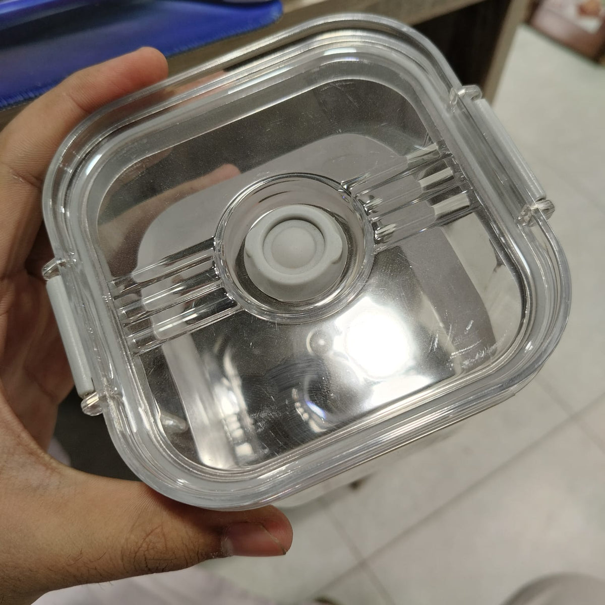 3-Piece Stackable Acrylic Vacuum Storage Box Set with Pump