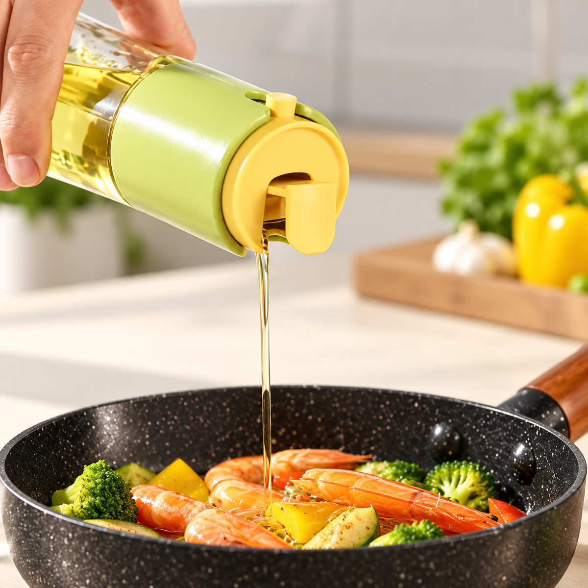 2-in-1 Oil Spray Bottle β Kitchen Cooking Oil Sprayer & Dispenser