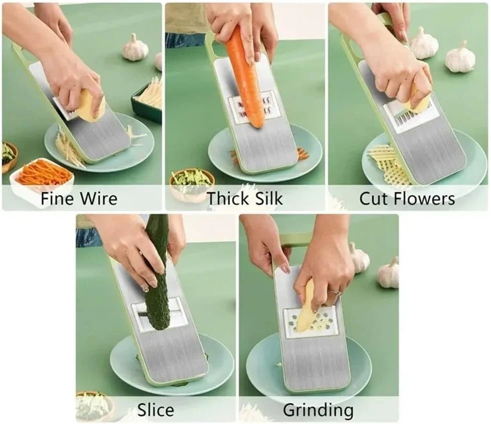 5-in-1 Stainless Steel Vegetable Slicer Cutter view 2 - Nexusmart Pakistan
