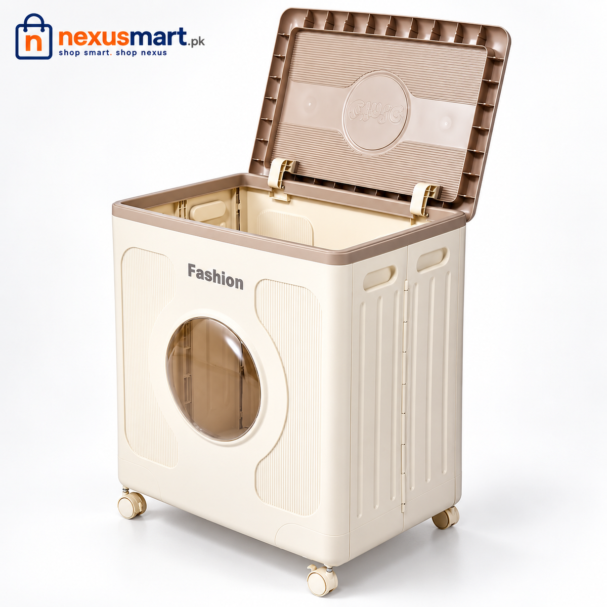 Premium 160L Foldable Plastic Storage Box with Wheels – Laundry & Blanket Organizer