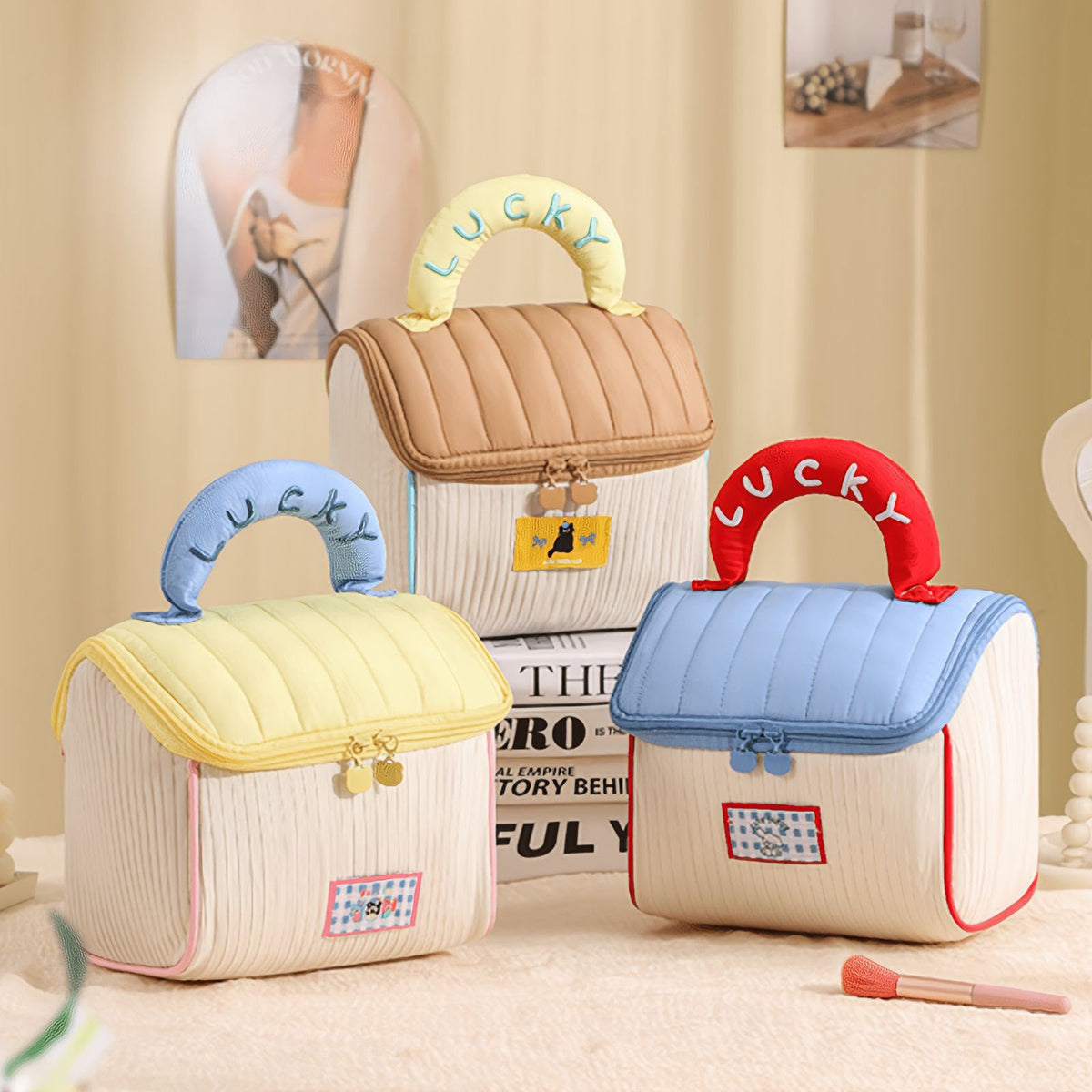 HomeLucky Cute Portable Makeup Travel Bag – Large Cosmetic Organizer