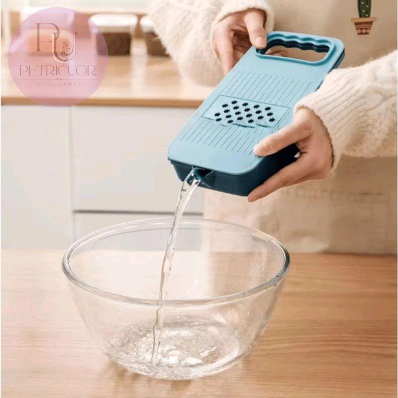 5-in-1 Multipurpose Vegetable Cutter & Slicer with Drainage Design