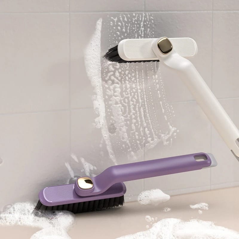 360° Rotating Crevice Cleaning Brush – Hard Bristle Gap & Toilet Cleaning Tool