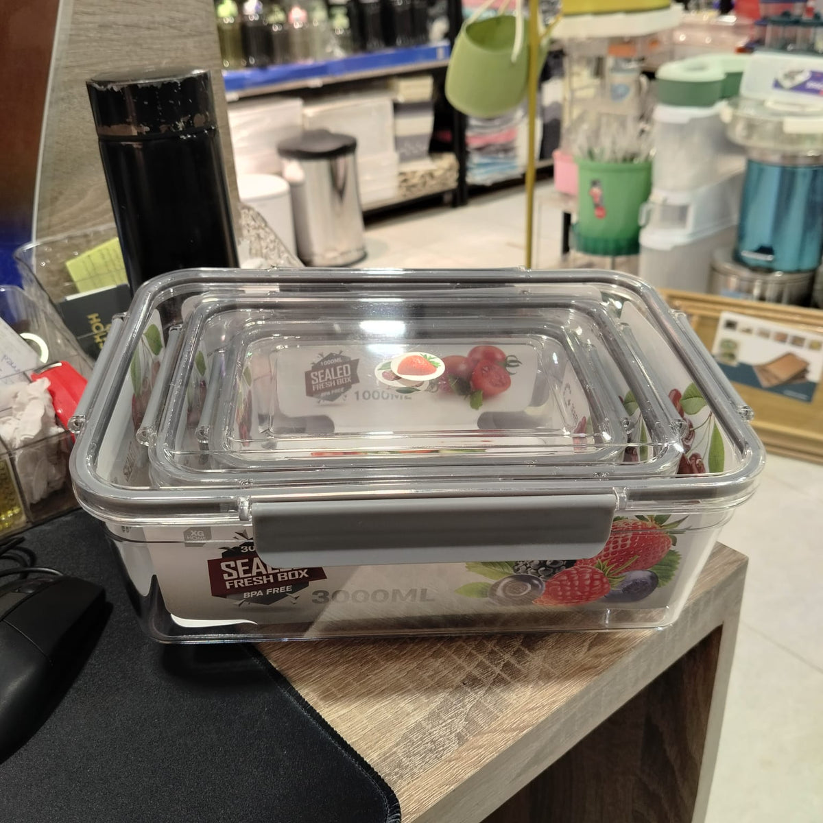 Heavy Duty Acrylic Fridge Storage Boxes β 3-Piece Organizer Set