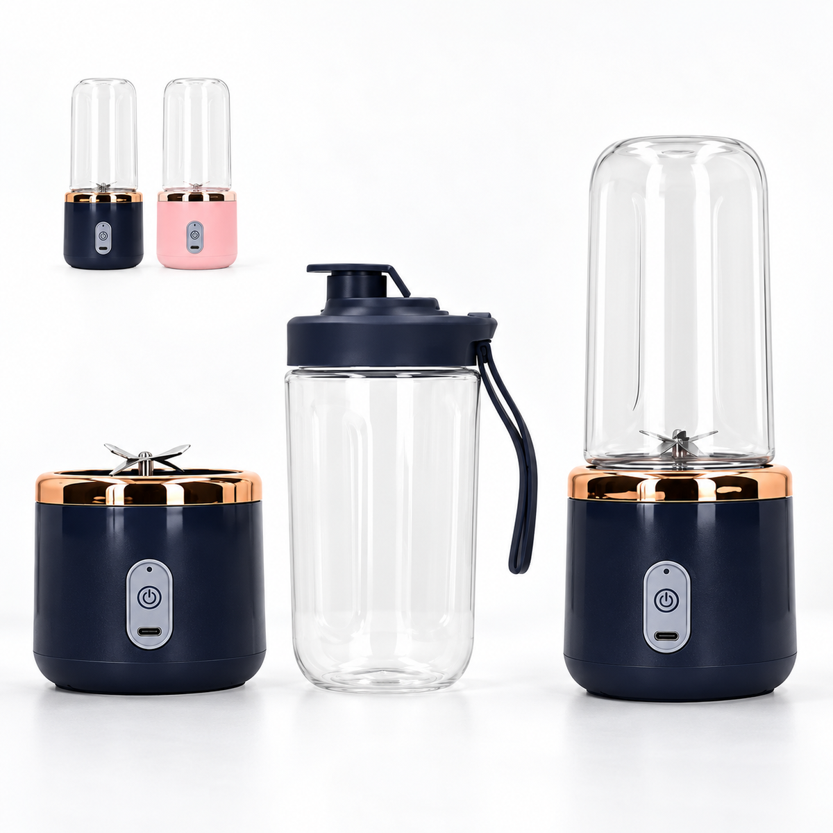 2-in-1 USB Rechargeable Portable Juicer Blender for Smoothies & Shakes