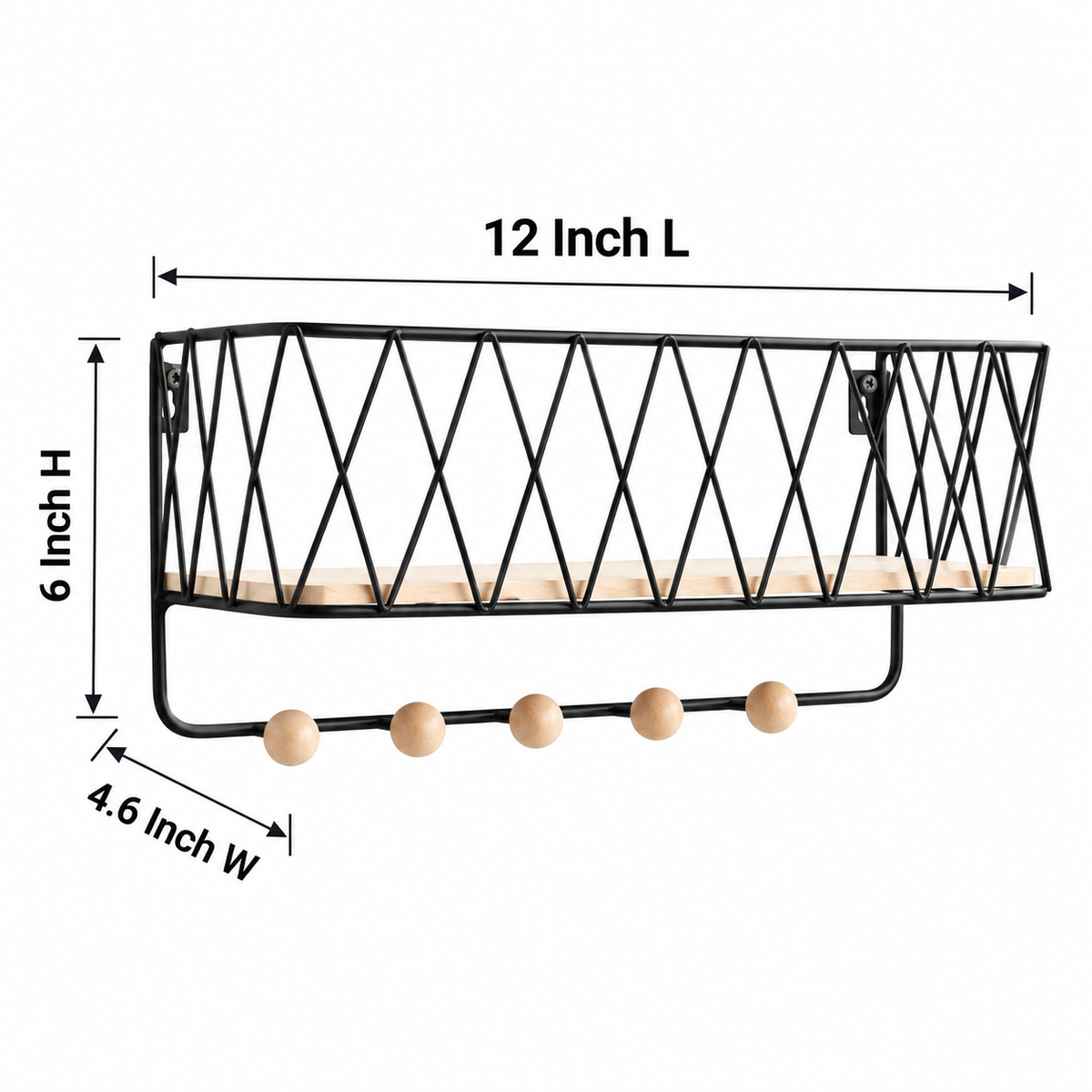 Criss Cross Wall Shelf – Decorative Wall-Mounted Storage Organizer