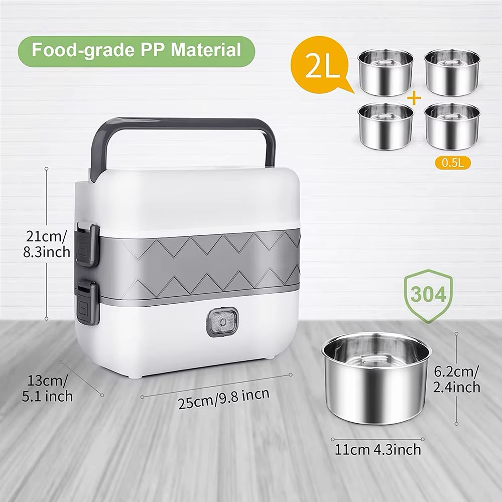 Electric Heated Lunch Box – Portable Food Warmer for Home, Office & Travel