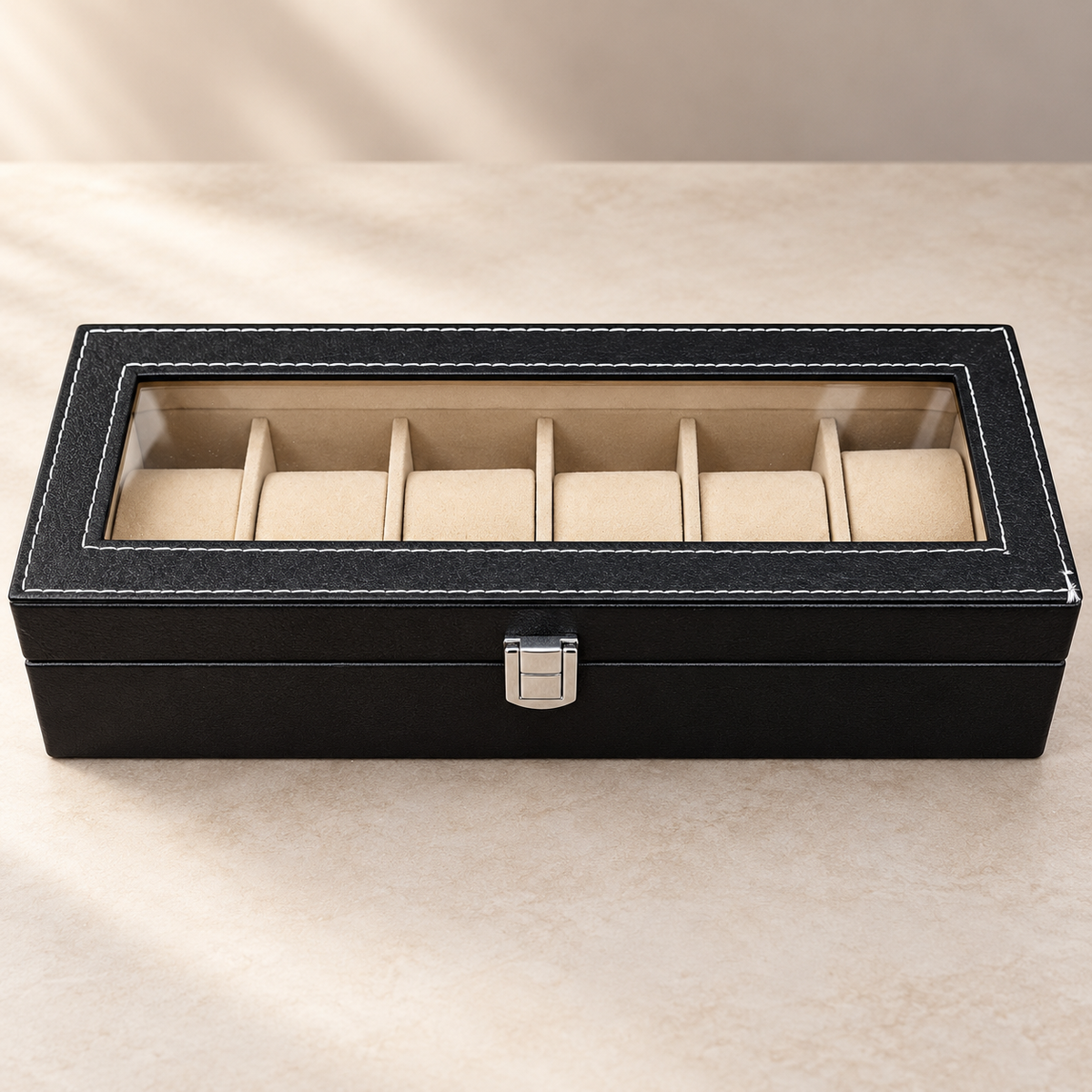 6-Slot Watch Organizer Box for Watch Storage & Display