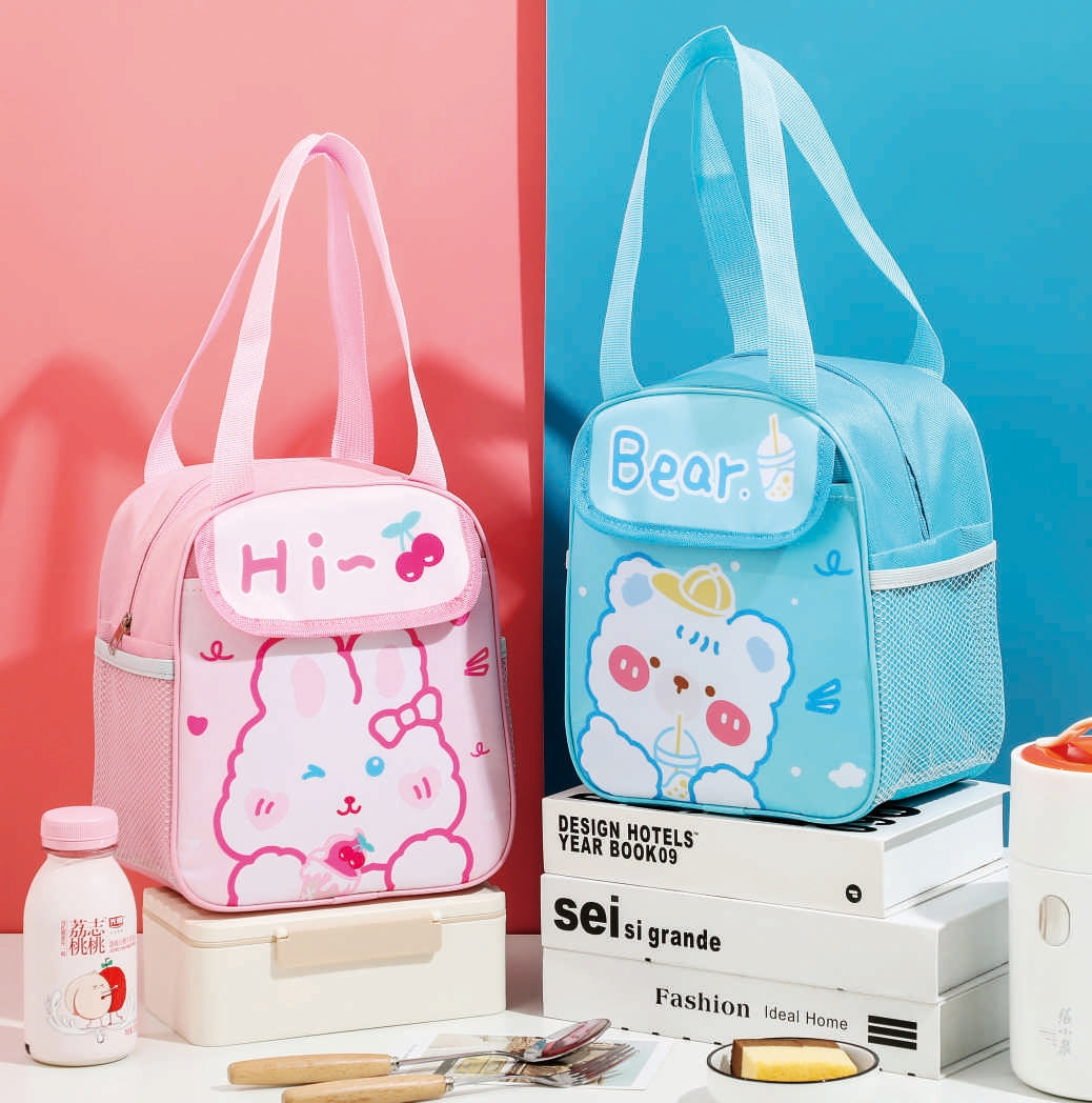 Cute Rabbit & Bear Cartoon Lunch Bag Nexusmart product image - Nexusmart Pakistan