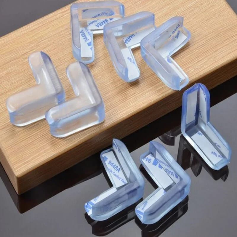 Pack of 4 Transparent Furniture Corner Protectors β Table & Bed Edge Guards