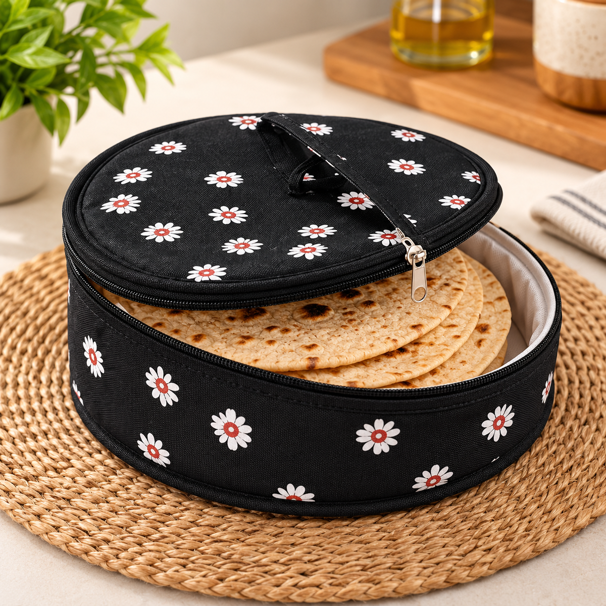 Roti Zipper Bag – Reusable Airtight & Insulated Chapati Storage Bag
