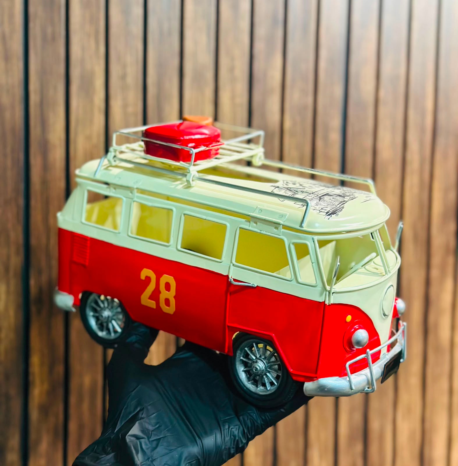 Antique Vintage Bus Tissue Box