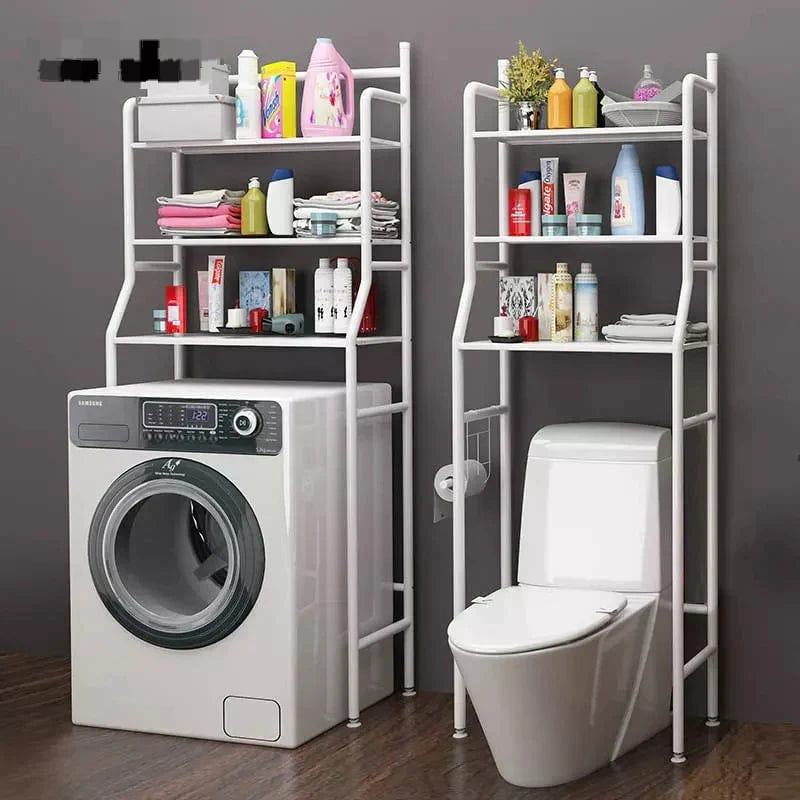 3-Tier Over Toilet Bathroom Storage Shelf β Stainless Steel Washing Machine Organizer Rack