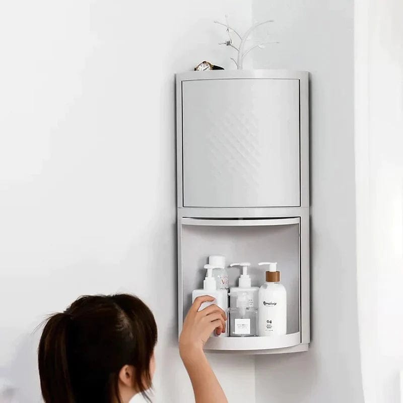 Emsa Double Layer Corner Storage Cabinet β Multi-Purpose Organizer