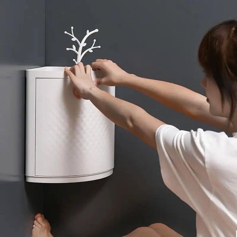 Emsa Single Layer Bathroom Cabinet β Corner Storage Organizer