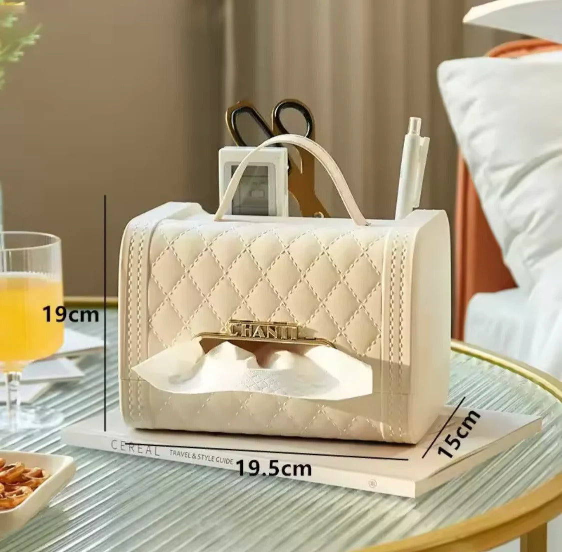 Elegant Purse-Style Tissue Box Premium Decorative Holder view 5 - Nexusmart Pakistan