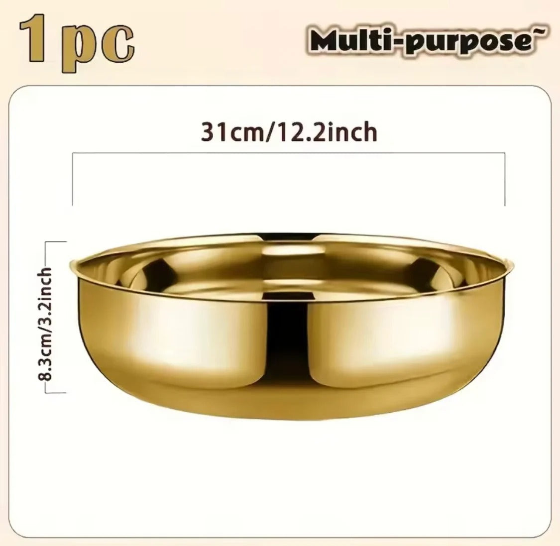 Multipurpose Stainless Steel Mixing Bowl with Transparent Lid
