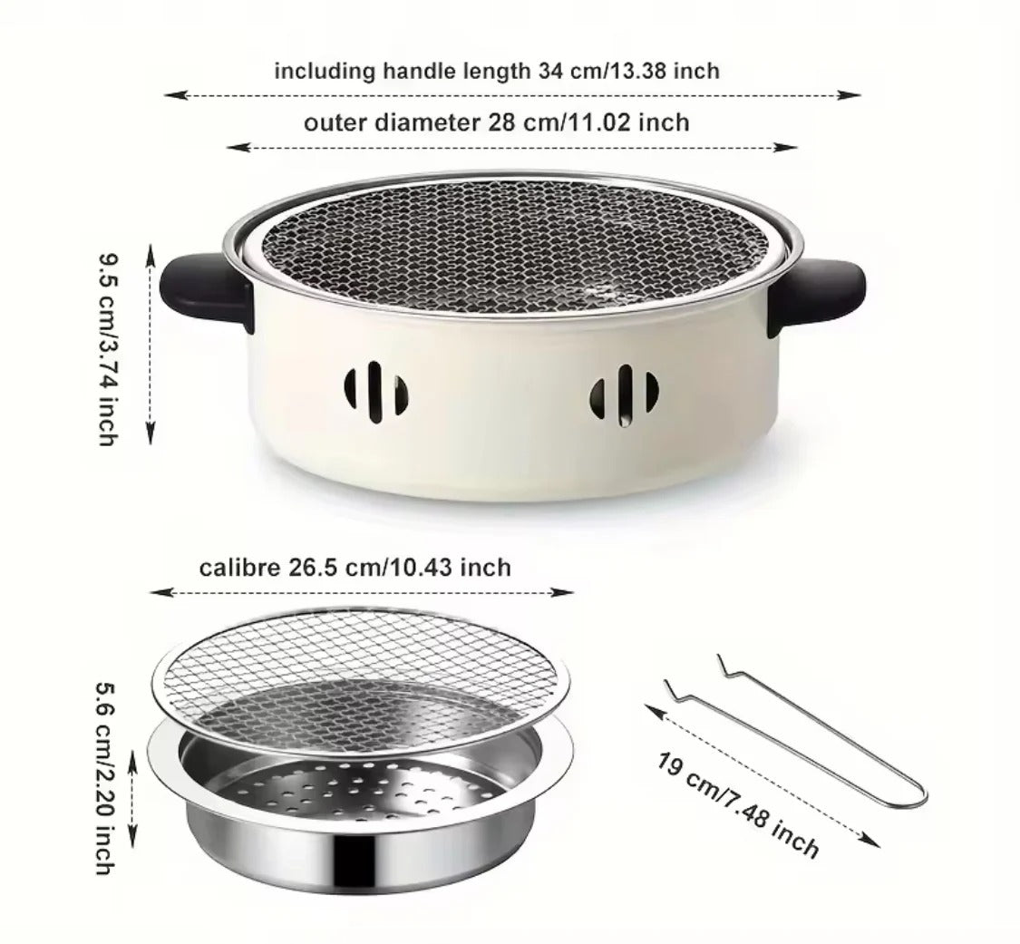 Portable Korean Charcoal Bbq Grill Stove Kitchen & Cooking view 7 - Nexusmart Pakistan