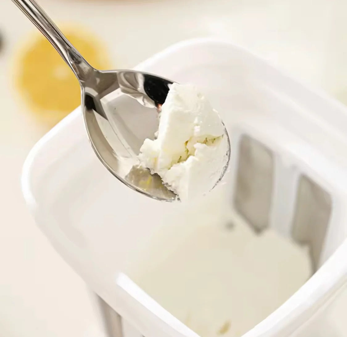 Portable Greek Yogurt Strainer Cup with Fine Mesh Separator & Lid