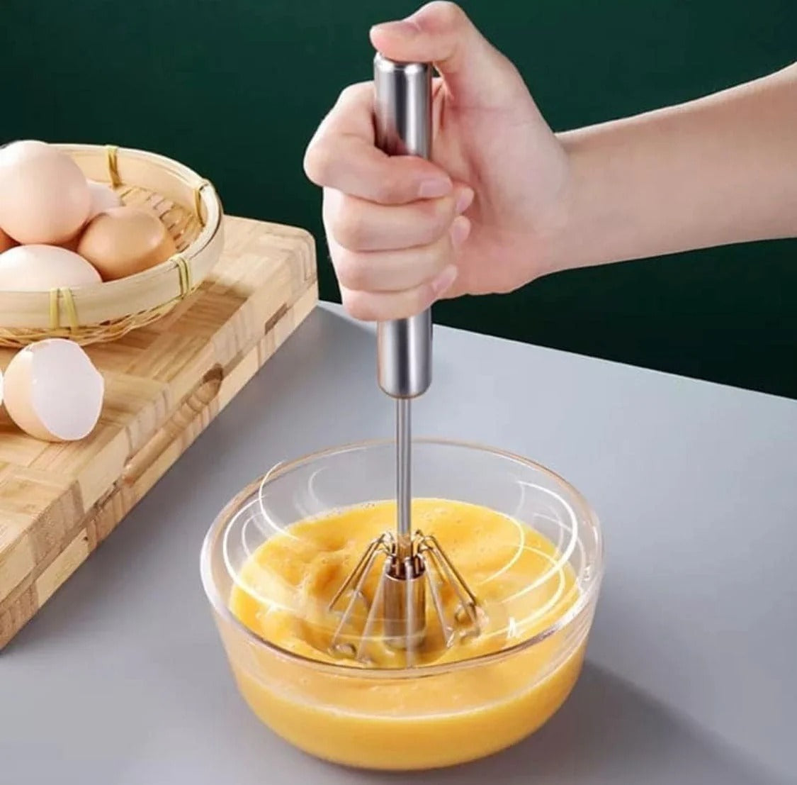 Manual Push Beater Stainless Steel Kitchen & Cooking view 3 - Nexusmart Pakistan