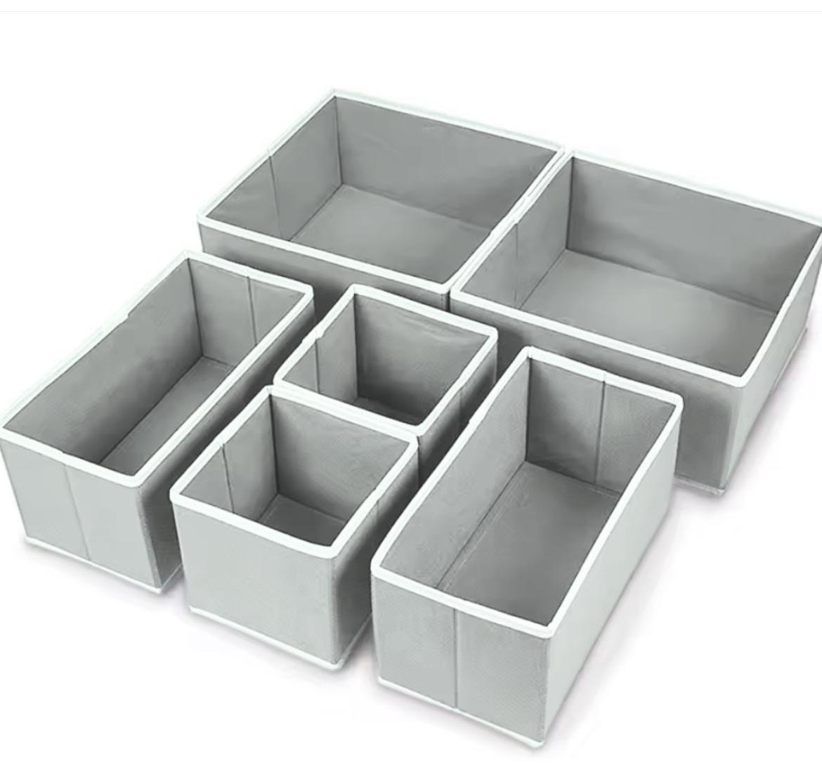 6-Piece Fabric Drawer Organizer Set Foldable Storage Bins for Home product image - Nexusmart Pakistan