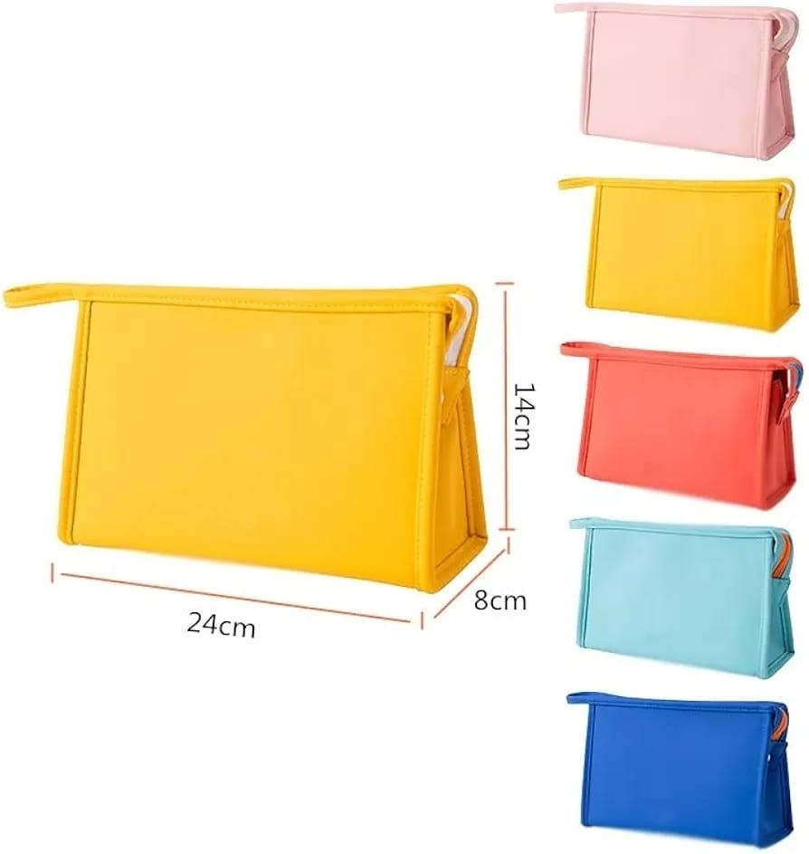Small PU Leather Cosmetic Pouch Everyday Makeup Clutch Bag product image - Nexusmart Pakistan