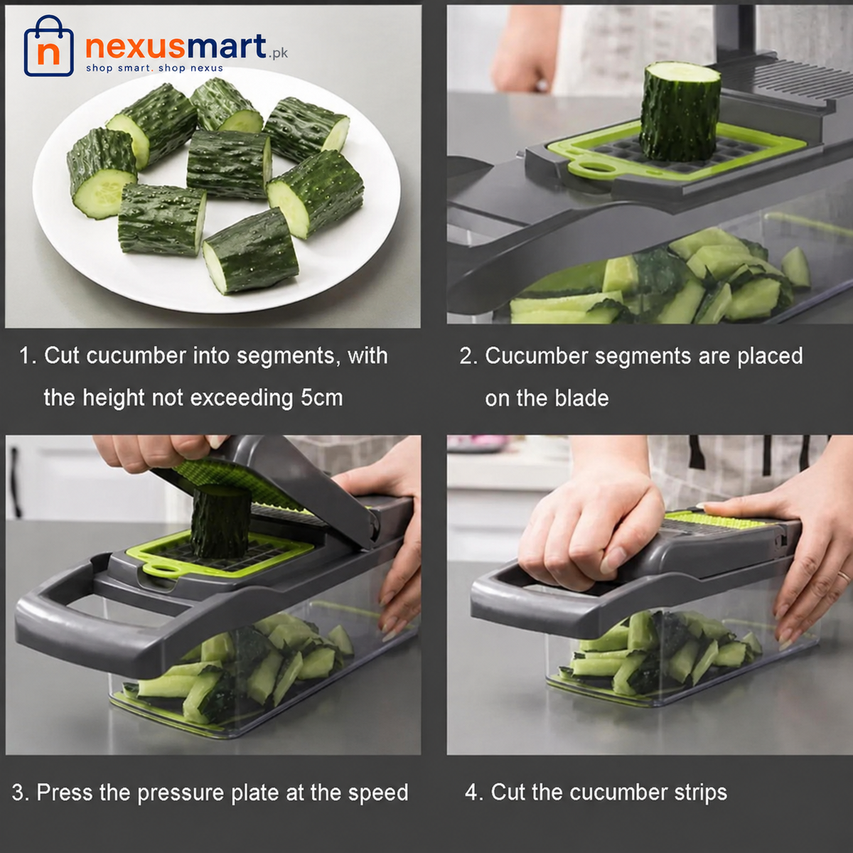 14 Pcs Vegetable Slicer & Dicer with Container, Drain Basket & Multiple Cutting Blades