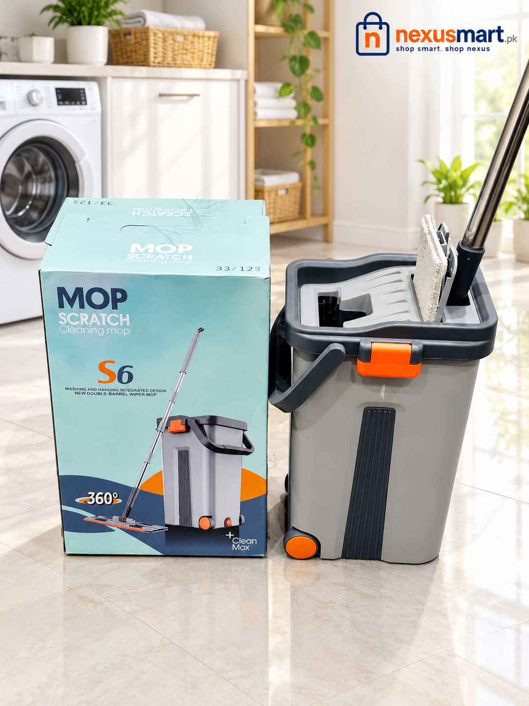 2-in-1 Scratch Mop for Floor Cleaning