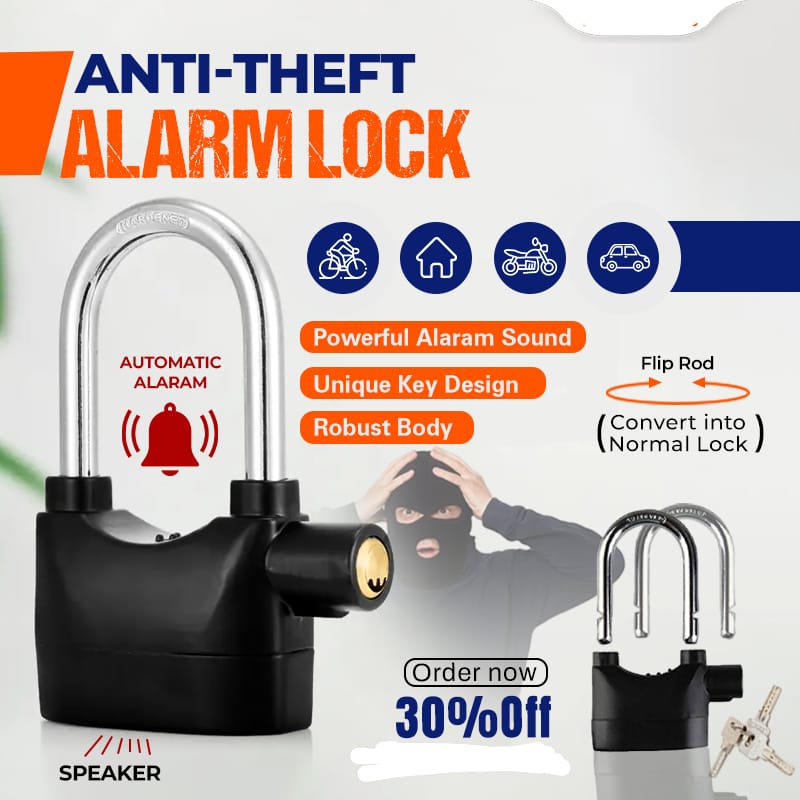 Big Size Anti-Theft Alarm Lock – Security Alarm Padlock