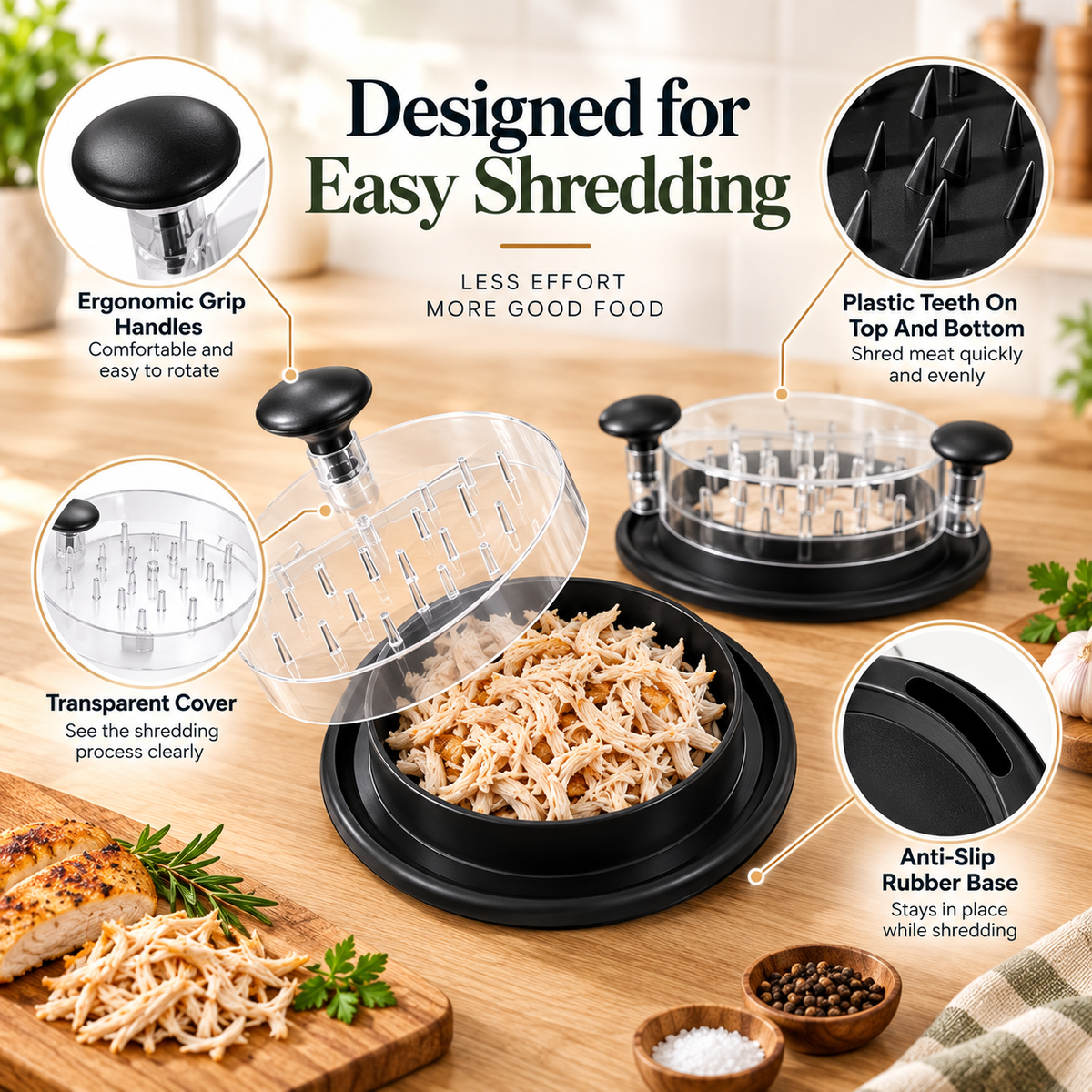 Manual Chicken Shredder Machine – Hand-Operated Meat Shredder