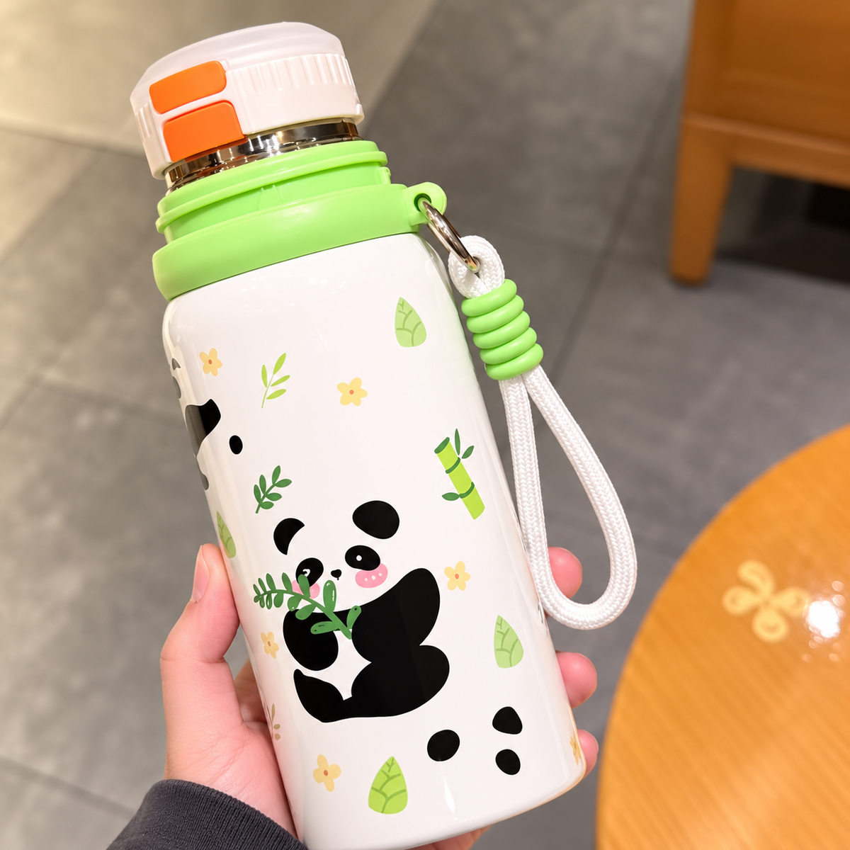 2-in-1 Cute Panda Vacuum Flask β Portable Insulated Water Bottle