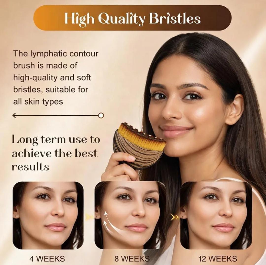 Lymphatic Contour Face Brush for Facial Massage & Skincare Routine