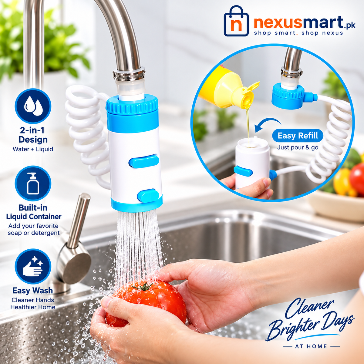 Multipurpose Faucet Extender with Liquid Container β Sink Attachment