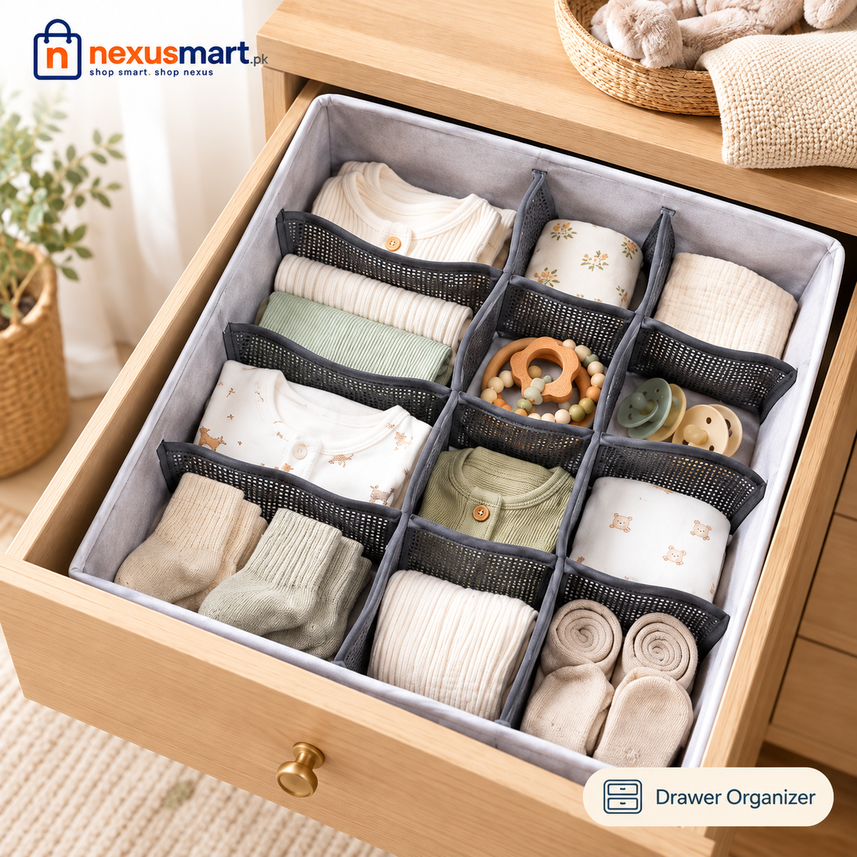 Matrix 12-Grid Drawer & Accessories Organizer