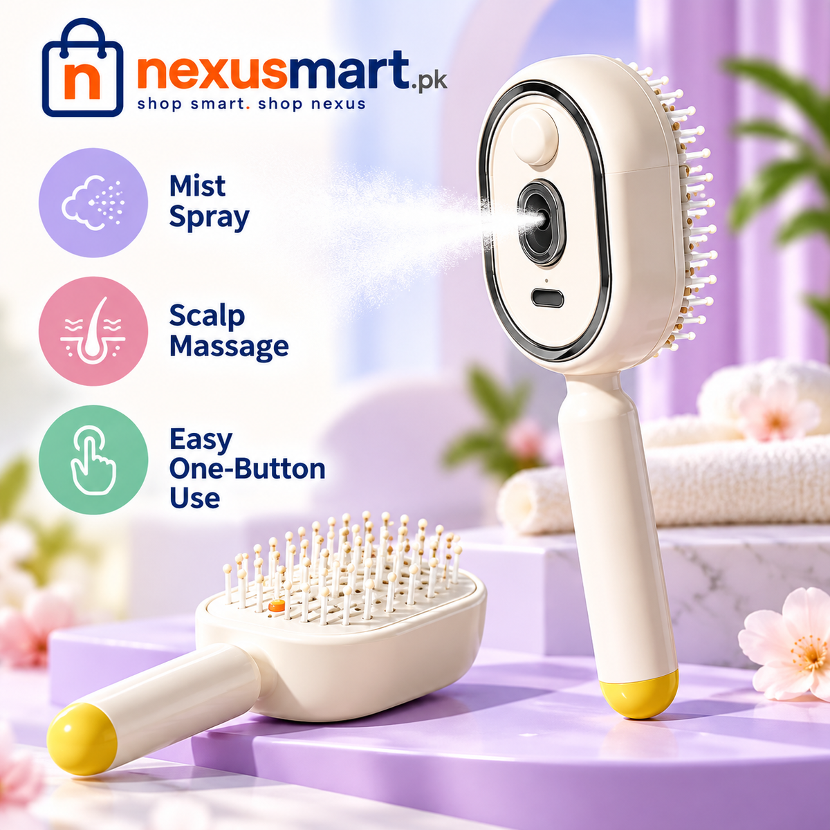 Mist Spray Hair Comb for Easy Hair Styling