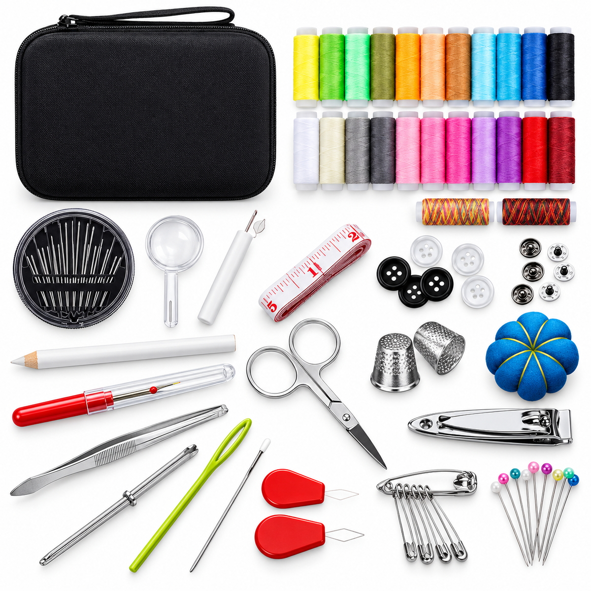 98-Piece Sewing Kit β Portable Sewing & Clothing Repair Set