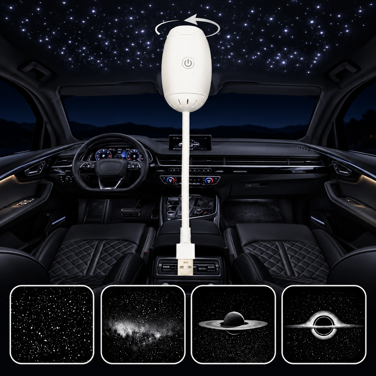 USB Galaxy Projector – Decorative Star & Galaxy Night Light