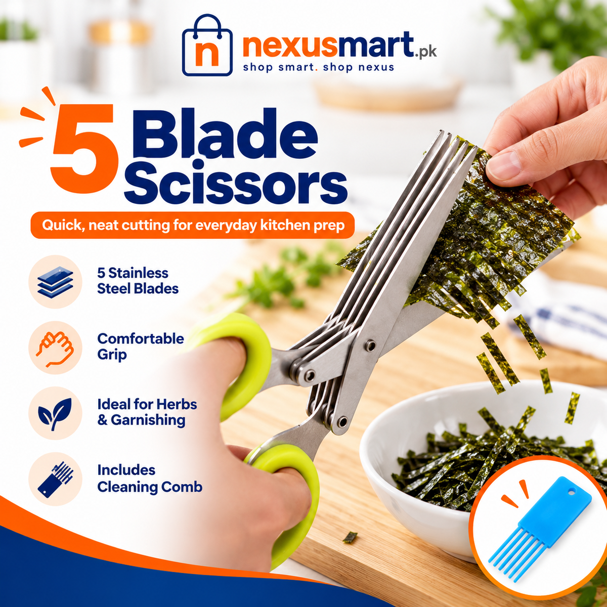 5-Blade Scissors – Multi-Blade Cutting Scissors