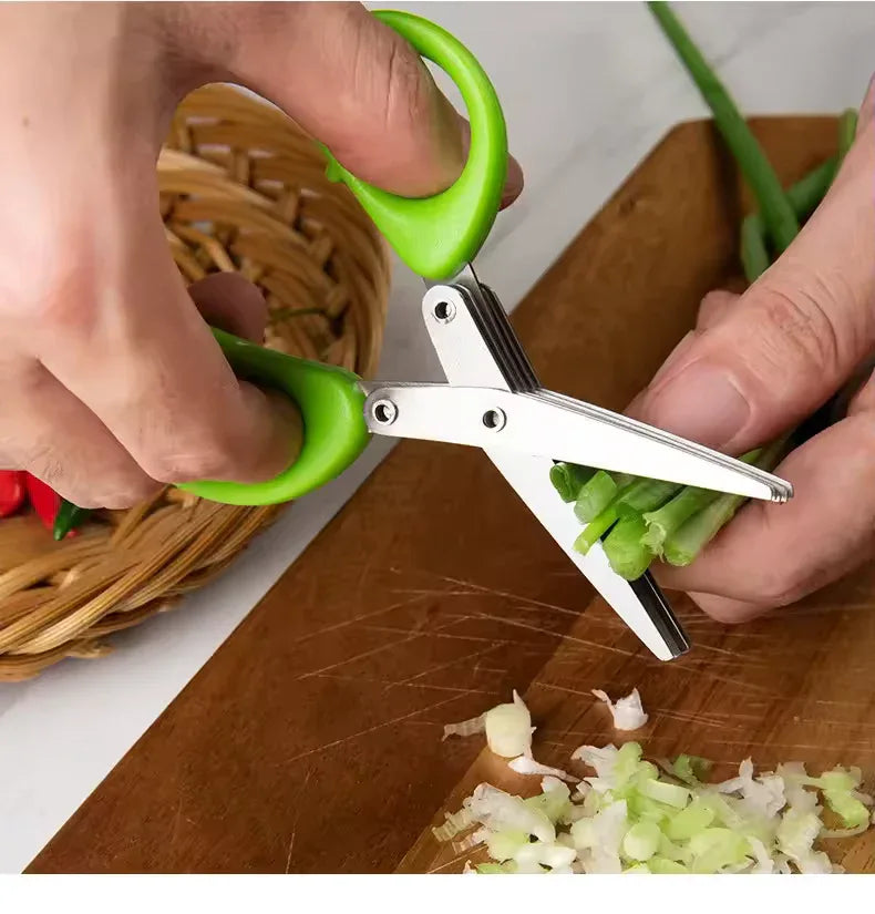 5 Blade Cutting Scissors for Kitchen Use