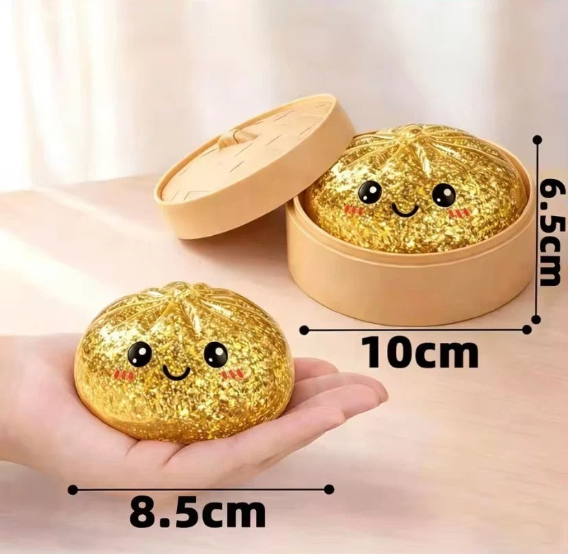 Mini Glitter Dumpling Squishy Ball β Soft Sensory Fidget Toy for Kids