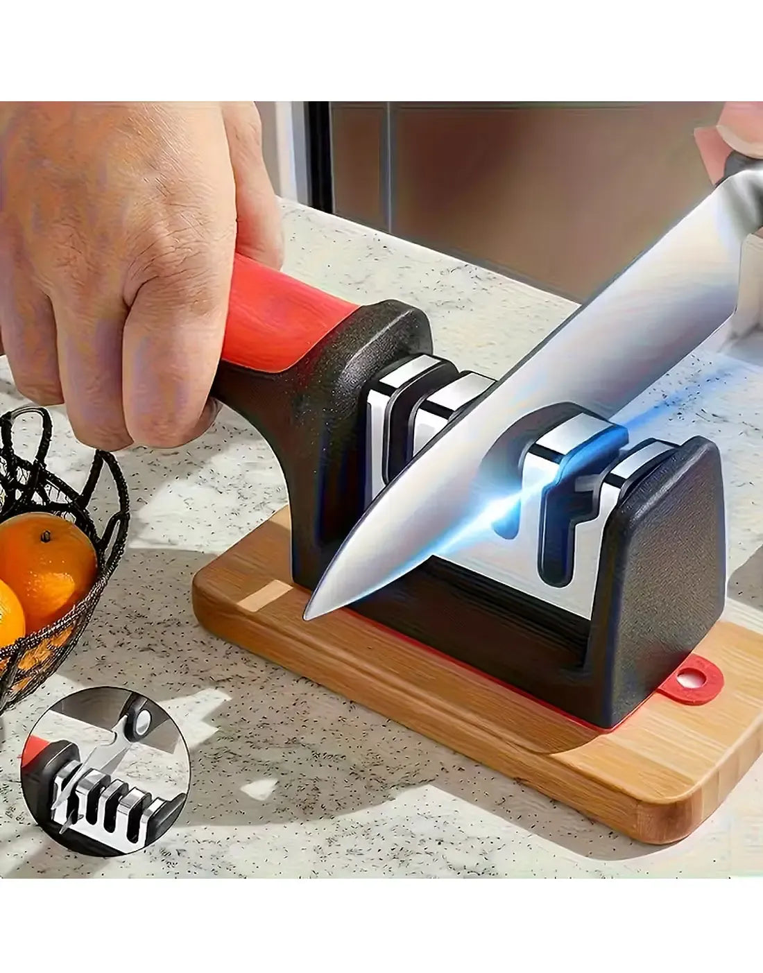 Kitchenly 4-in-1 Adjustable Kitchen Knife Sharpener view 2 - Nexusmart Pakistan