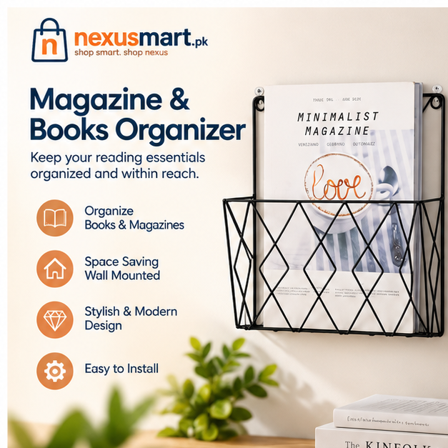 Magazine & Books Organizer – Home & Office Storage Rack